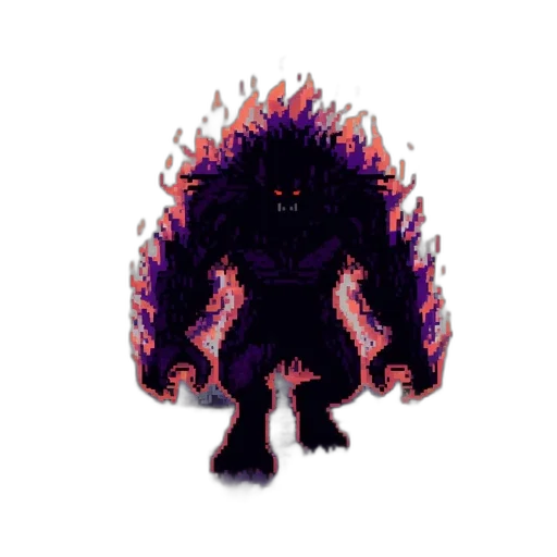 creature, dragon, hair, staff, pixel art, concept art, fantasy art, comic book art transparent PNG cut-out