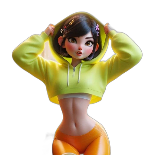 jacket, robot, 3d render, concept art, photorealistic, cartoon, neon, animated transparent PNG cut-out