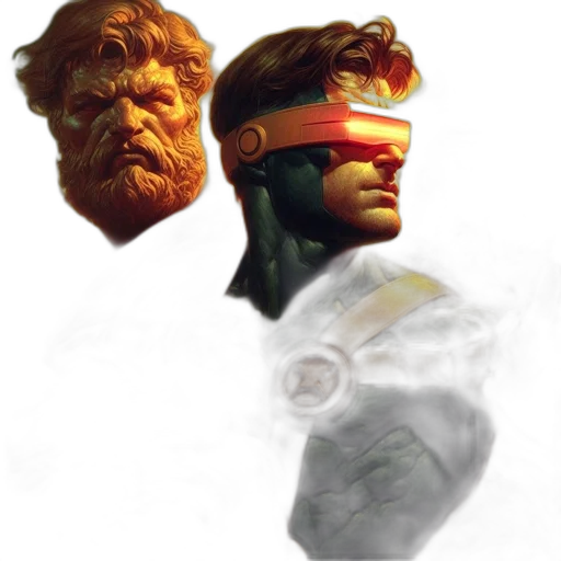 mask, face, staff, concept art, comic book art, 3d render, fantasy art, outer space transparent PNG cut-out