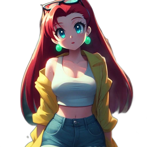 dress, jacket, staff, crown, anime, concept art, pixel art, cartoon transparent PNG cut-out