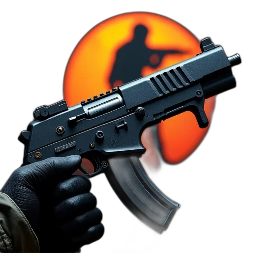 weapon, concept art, 3d render, pixel art, photorealistic, picture, gun, counter transparent PNG cut-out