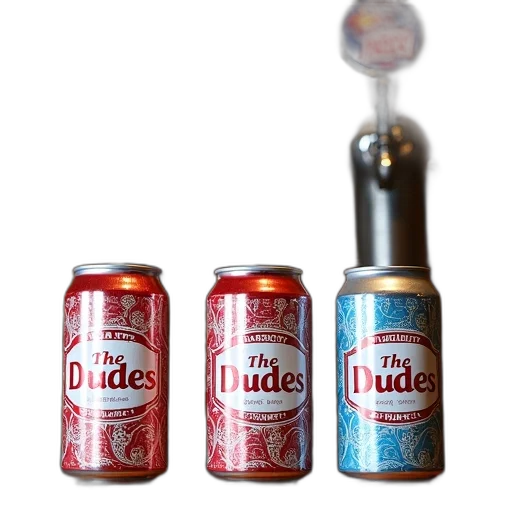 bottle, 3d render, three, cans, beer, displayed, wooden, shelf transparent PNG cut-out
