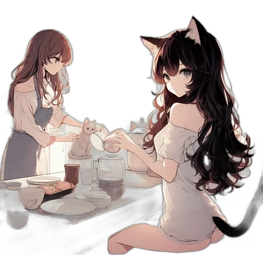 food, dress, anime, concept art, pixel art, fantasy art, fire, snow transparent PNG cut-out