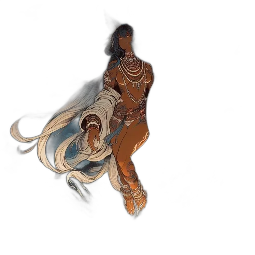 jewelry, dress, hair, sword, fantasy art, concept art, 3d render, comic book art transparent PNG cut-out