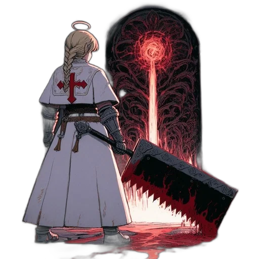 sword, weapon, staff, creature, concept art, pixel art, fantasy art, anime transparent PNG cut-out