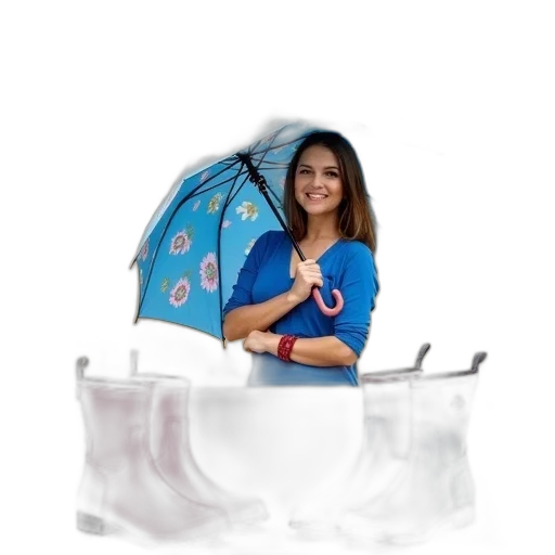 umbrella, staff, jewelry, 3d render, photorealistic, rain, underwater, fog transparent PNG cut-out