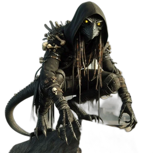 dragon, creature, staff, mask, concept art, fantasy art, 3d render, photorealistic transparent PNG cut-out