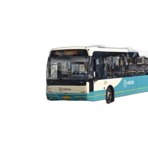 3d render, photorealistic, concept art, blue, white, bus, word, arriva transparent PNG cut-out