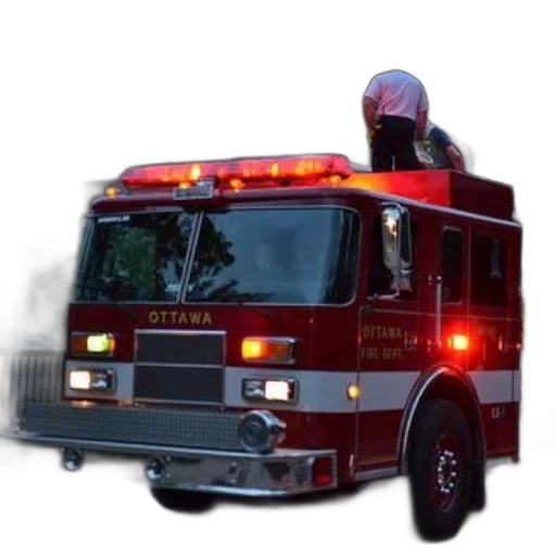 staff, 3d render, concept art, fire, red, ottawa, truck, lights transparent PNG cut-out