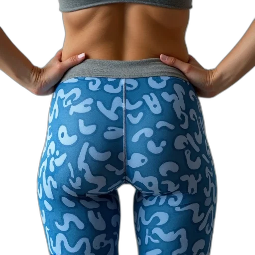 3d render, photorealistic, blue, woman, standing, her, hands, hips transparent PNG cut-out