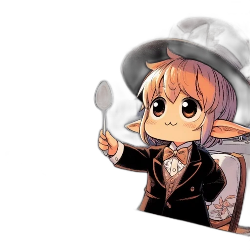 food, staff, hat, weapon, anime, concept art, cartoon, pixel art transparent PNG cut-out