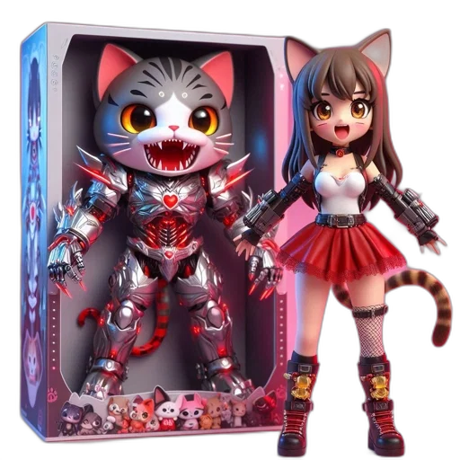 concept art, 3d render, two, cartoonish, characters, stand, beside, glass transparent PNG cut-out