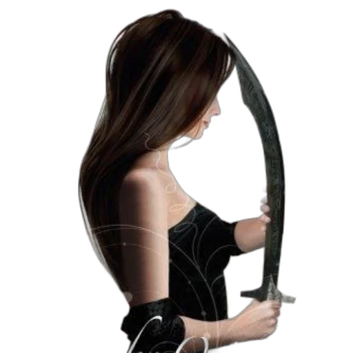 sword, weapon, staff, hair transparent PNG cut-out