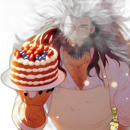 food, vaporwave, anime, concept art, animated, figure, sporting, beard transparent PNG cut-out