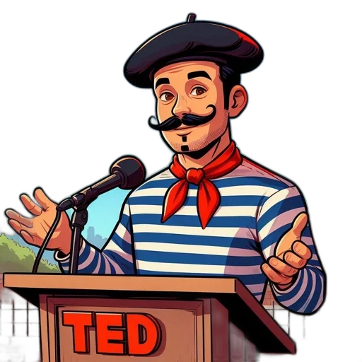 staff, hat, cartoon, concept art, pixel art, man, french, outfit transparent PNG cut-out