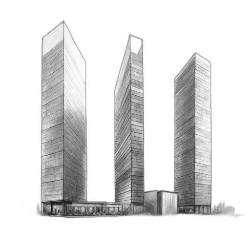 building, concept art, 3d render, photorealistic transparent PNG cut-out