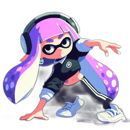 jacket, dress, weapon, creature, concept art, vaporwave, watercolor, pixel art transparent PNG cut-out