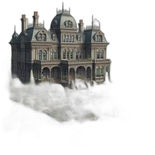 building, crown, furniture, concept art, fantasy art, watercolor, pixel art, fog transparent PNG cut-out
