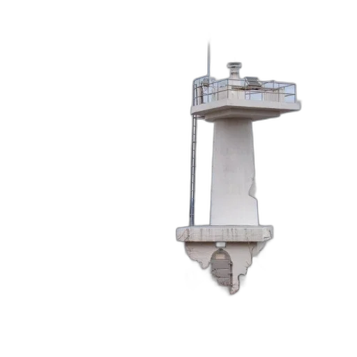 building, staff, robot, jewelry, 3d render, photorealistic, white, lighthouse transparent PNG cut-out