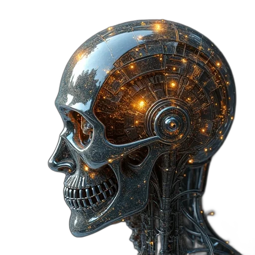robot, mask, face, cyberpunk transparent PNG cut-out