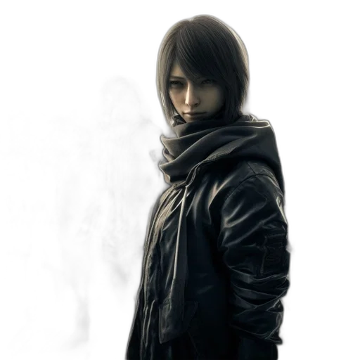 jacket, face, mask, staff transparent PNG cut-out