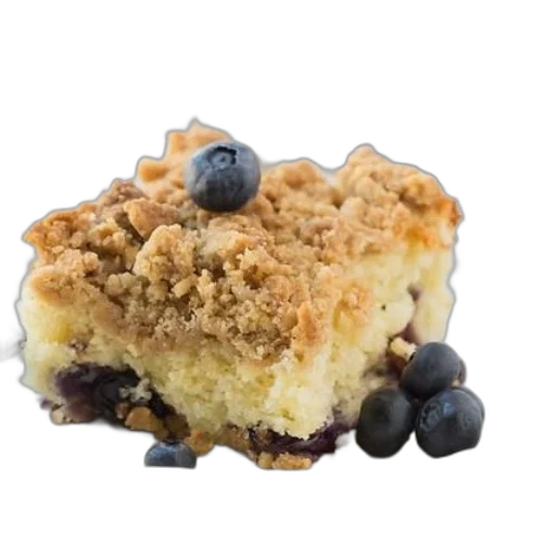 food, crown, slice, blueberry, coffee, cake, crumb, topping transparent PNG cut-out
