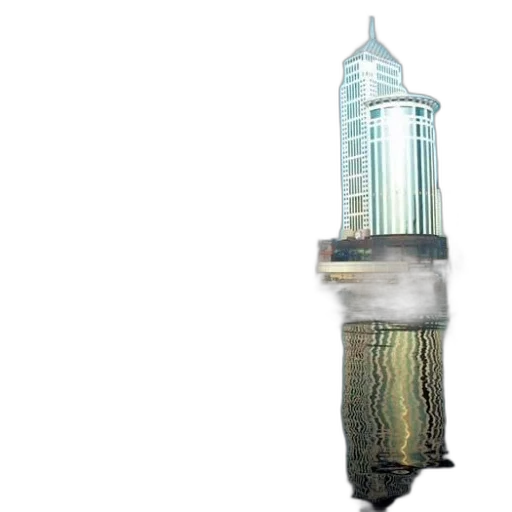 bottle, weapon, building, dress, 3d render, concept art, photorealistic, vaporwave transparent PNG cut-out
