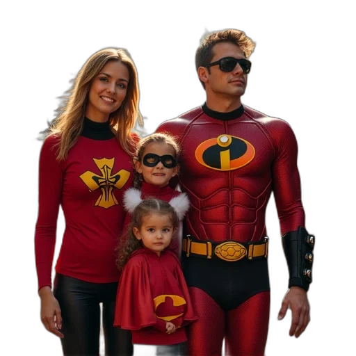 incredible, race, family, costume transparent PNG cut-out