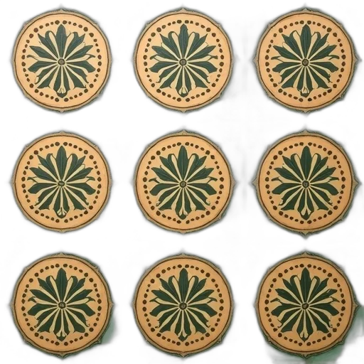 jewelry, jacket, green, earth tones, collection, ornate, circular, patterns transparent PNG cut-out