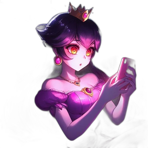 crown, robot, staff, dress, concept art, fantasy art, pixel art, anime transparent PNG cut-out