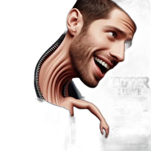 face, hair, creature, mask, photorealistic, 3d render, concept art, cartoon transparent PNG cut-out