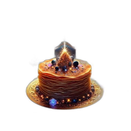 crown, jewelry, hat, staff, 3d render, fantasy art, fire, extravagant transparent PNG cut-out