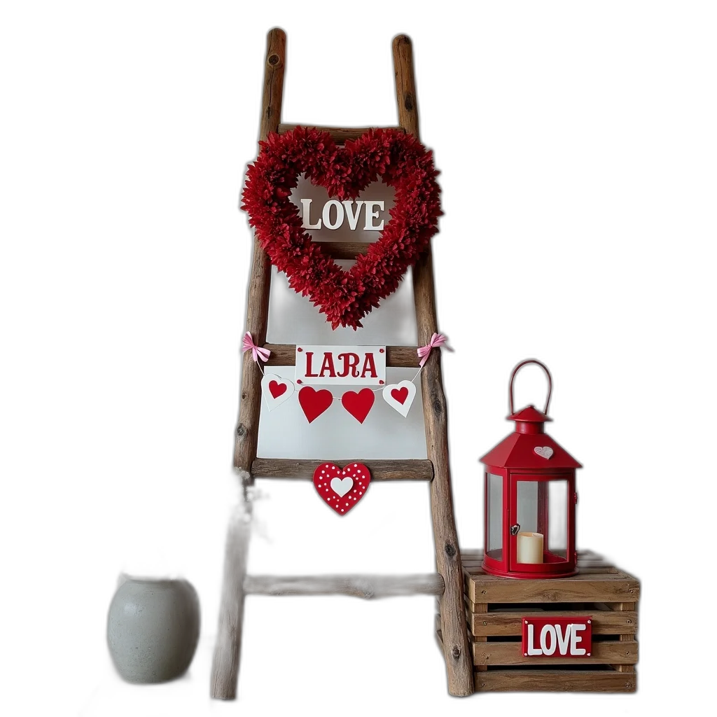 furniture, jewelry, 3d render, photorealistic, concept art, rustic, wooden, ladder transparent PNG cut-out
