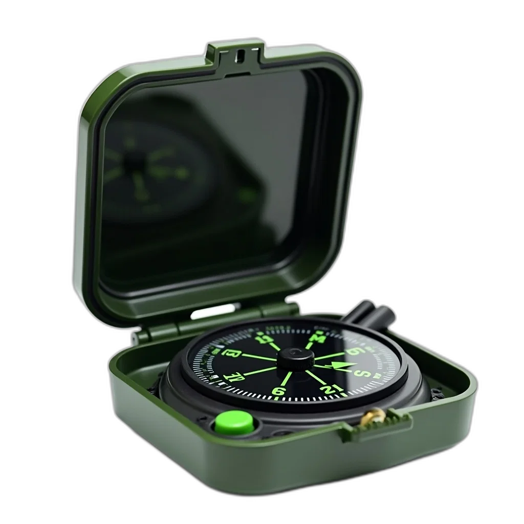 3d render, green, modern, digital, compass, black, color, scheme transparent PNG cut-out