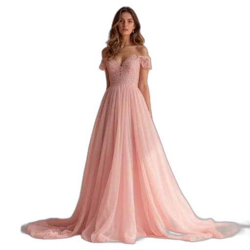 dress, photorealistic, pastel, colette transparent PNG cut-out