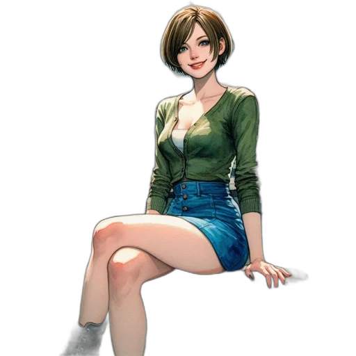 dress, staff, jacket, jewelry, concept art, comic book art, cartoon, photorealistic transparent PNG cut-out