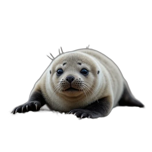 animal, creature, hair, face, photorealistic, 3d render, concept art, baby transparent PNG cut-out