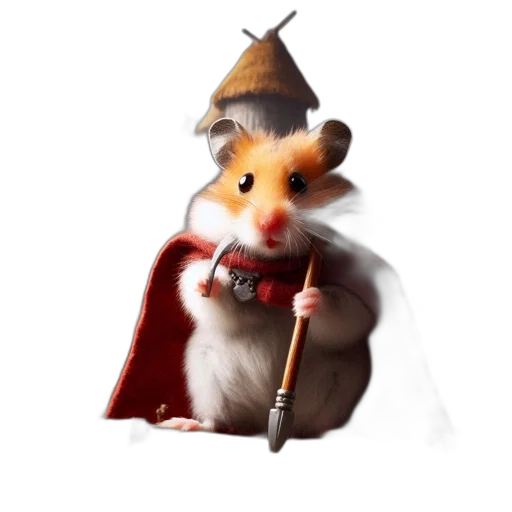 staff, hat, animal, crown, concept art, 3d render, photorealistic, fantasy art transparent PNG cut-out