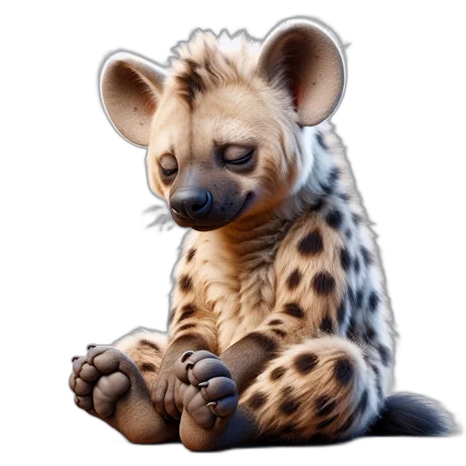animal, creature, concept art, photorealistic, 3d render, fantasy art, hyena-like, brown transparent PNG cut-out