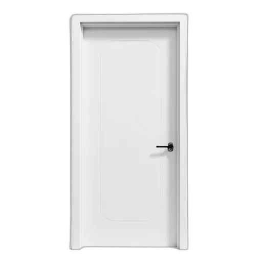furniture, 3d render, photorealistic, white, door, rectangular, shape, simple transparent PNG cut-out