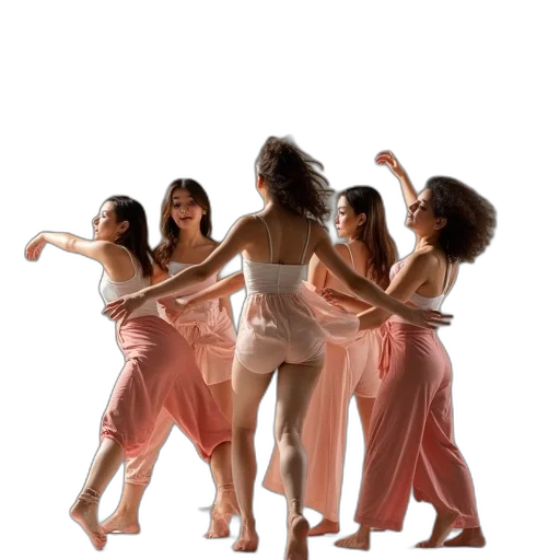 dress, concept art, group, girls transparent PNG cut-out