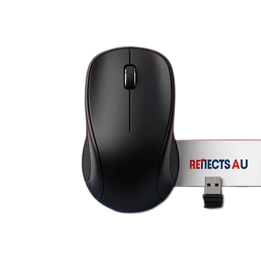 3d render, black, wireless, mouse, sleek, design, scroll, wheel transparent PNG cut-out