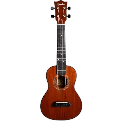 3d render, traditional, hawaiian, ukulele, glossy, finish, wooden, body transparent PNG cut-out
