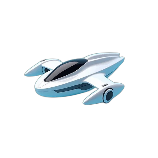 car, robot, weapon, 3d render, concept art, white, futuristic, hoverbike transparent PNG cut-out