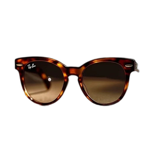 3d render, ray, banz, sunglasses, brown, tortoise, smoke, gradient transparent PNG cut-out