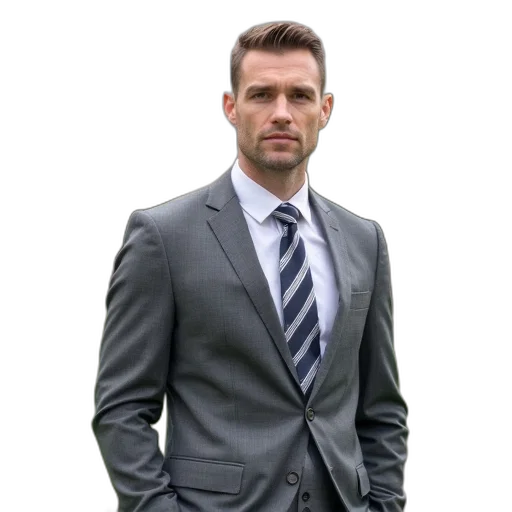 jacket, staff, man, short, hair, wearing, gray, suit transparent PNG cut-out