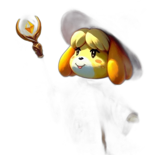 staff, mask, hat, animal, concept art, pixel art, 3d render, fantasy art transparent PNG cut-out