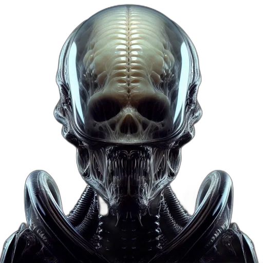 face, robot, mask, creature, concept art, 3d render, photorealistic, pixel art transparent PNG cut-out