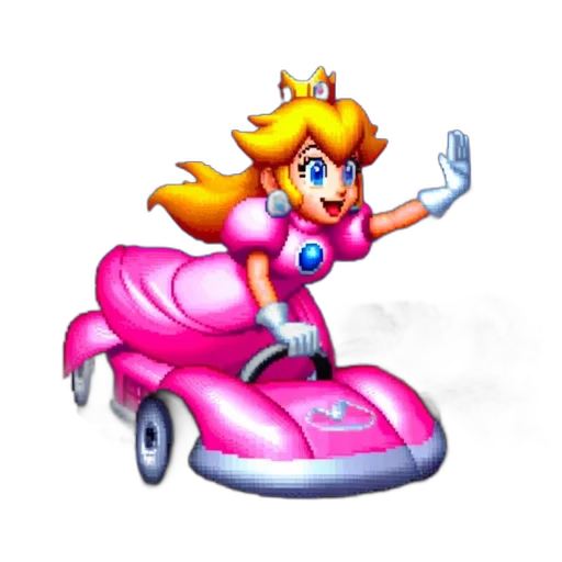 car, crown, weapon, concept art, pixel art, vaporwave, 3d render, princess transparent PNG cut-out