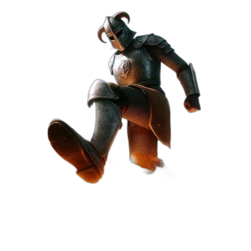 robot, weapon, jacket, shoes, 3d render, concept art, pixel art, photorealistic transparent PNG cut-out